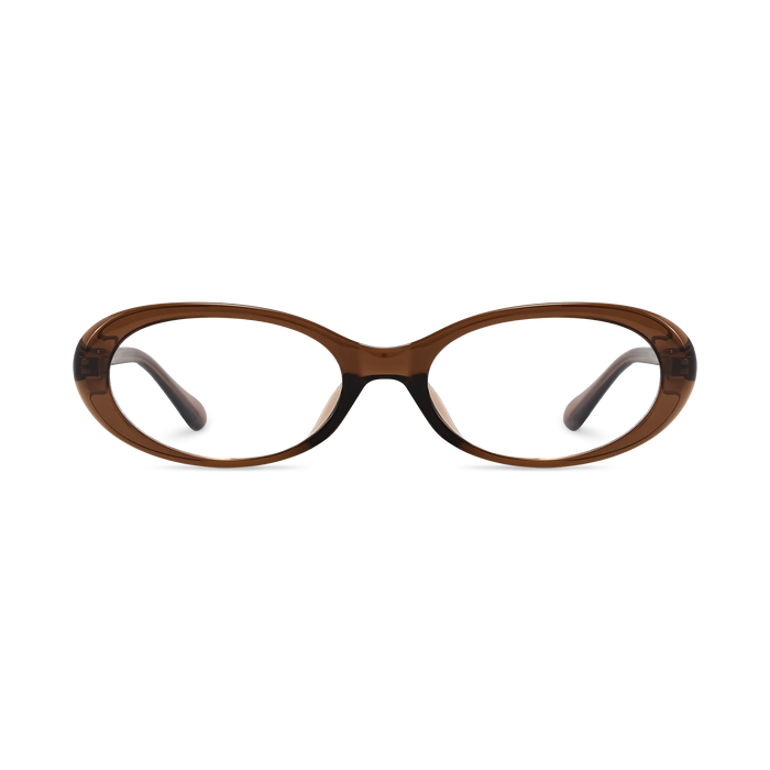 Rose Dark Brown Round Glasses 2
