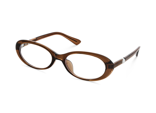 Rose Dark Brown Round Glasses 3