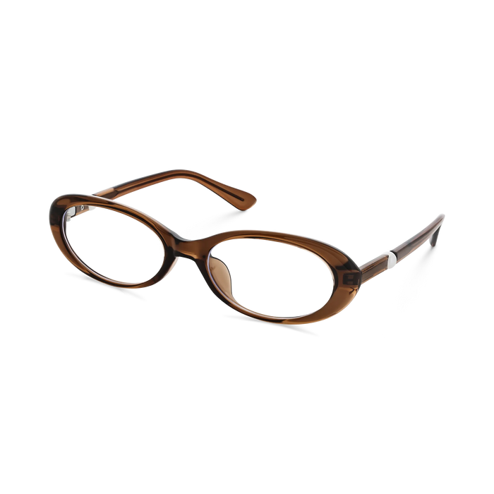 Rose Dark Brown Round Glasses 3