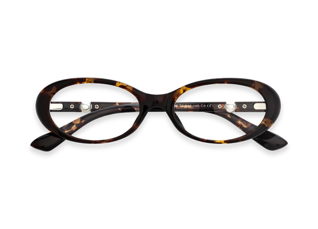 Rose Dark Tortoise Round Glasses 1