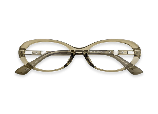 Rose Green Round Glasses 1