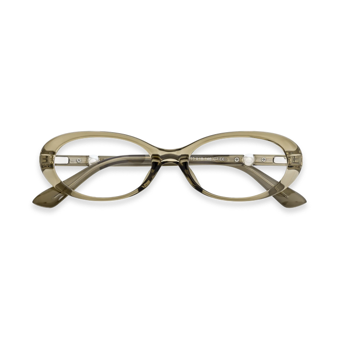 Rose Green Round Glasses 1