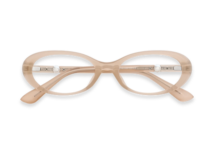 Rose Taupe Round Glasses 1