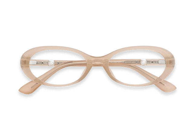 Rose Taupe Round Glasses 1