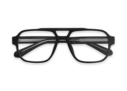 Ruby Black Aviator Glasses 1