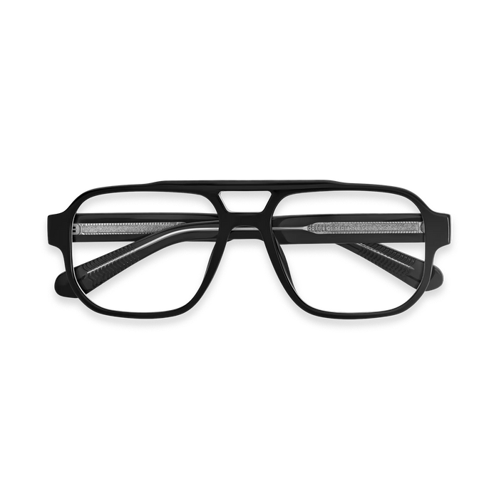 Ruby Black Aviator Glasses 1