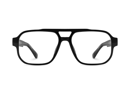 Ruby Black Aviator Glasses 2