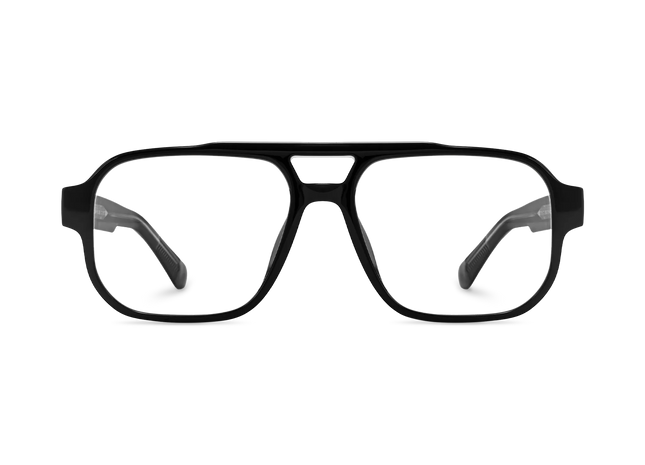Ruby Black Aviator Glasses 2