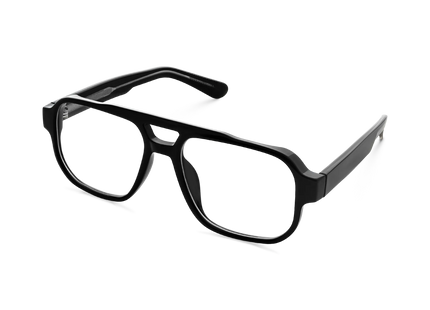 Ruby Black Aviator Glasses 5