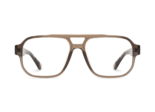 Ruby Crystal Brown Aviator Glasses 2