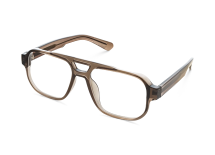 Ruby Crystal Brown Aviator Glasses 5