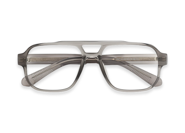 Ruby Crystal Grey Aviator Glasses 1