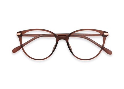 Saylor Dark Brown Round Glasses 1