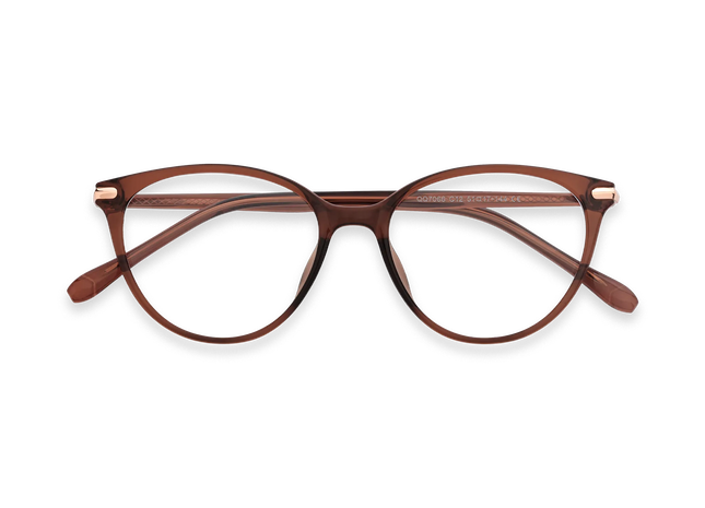 Saylor Dark Brown Round Glasses 1