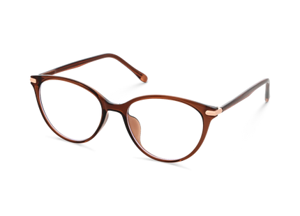Saylor Dark Brown Round Glasses 3