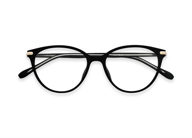 Saylor Gold/Black Round Glasses 1