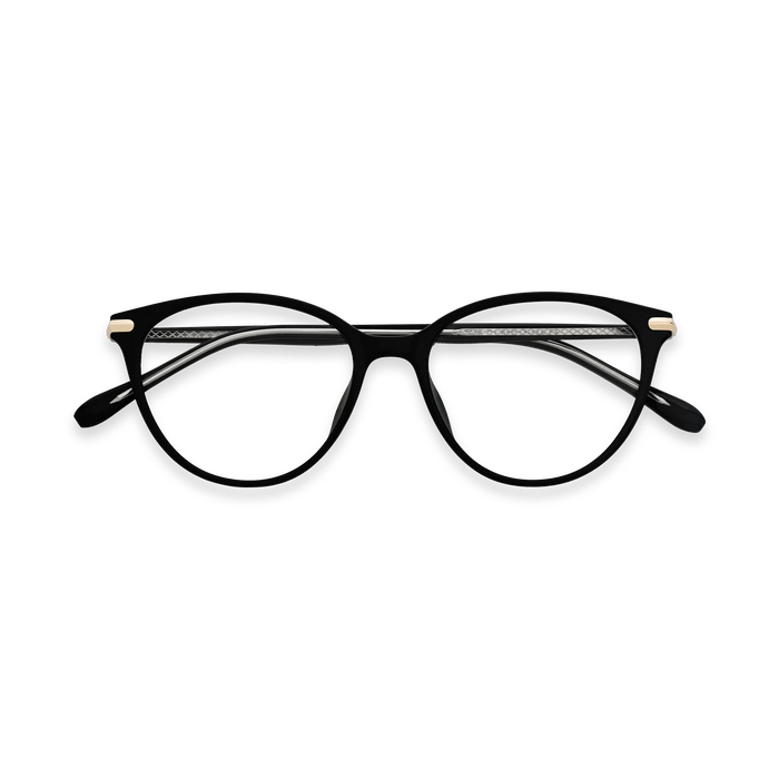 Saylor Gold/Black Round Glasses 1