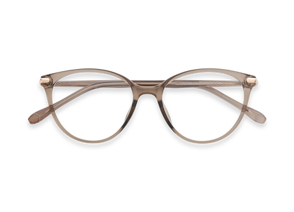Saylor  Light Brown Round Glasses 1
