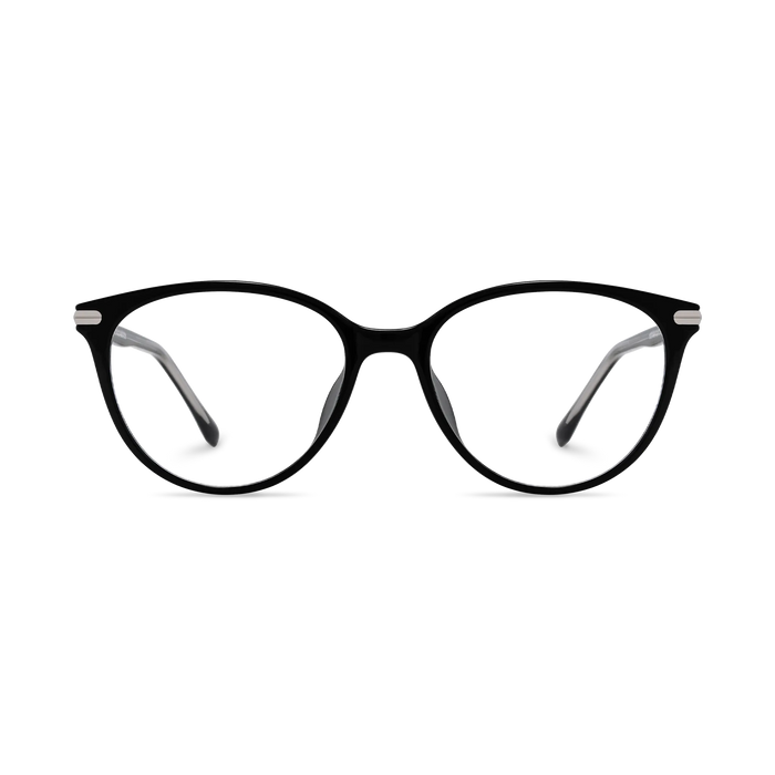 Saylor Silver/Black Round Glasses 2