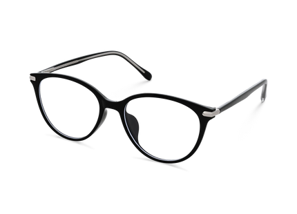 Saylor Silver/Black Round Glasses 3