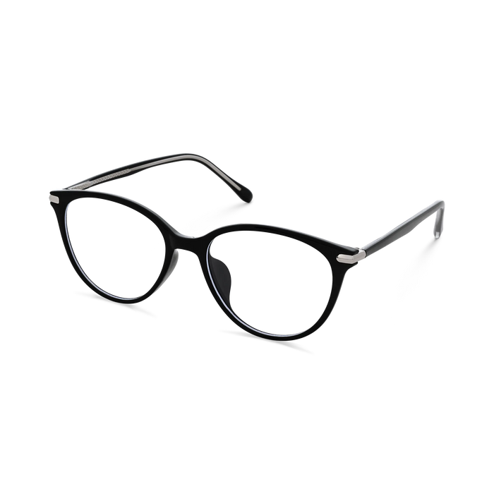 Saylor Silver/Black Round Glasses 3
