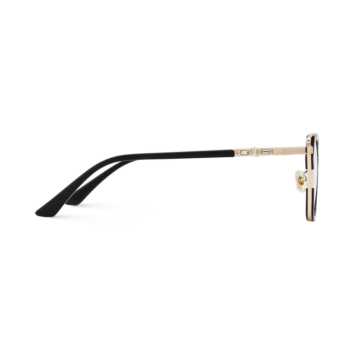 Scarlett Gold/Black Square Glasses-Side View 4