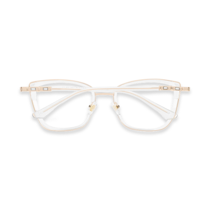 Scarlett Gold/Clear Square Glasses-Back View 5