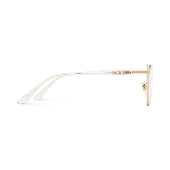 Scarlett Gold/Clear Square Glasses-Side View 4