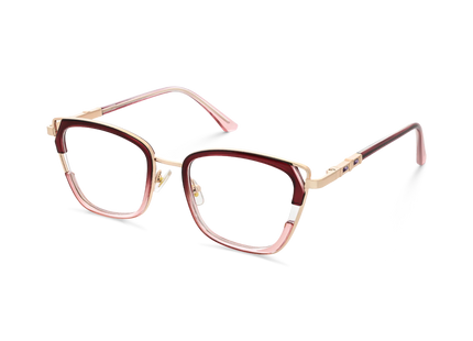 Scarlett Gold/Red Square Glasses-Side Angle View 3