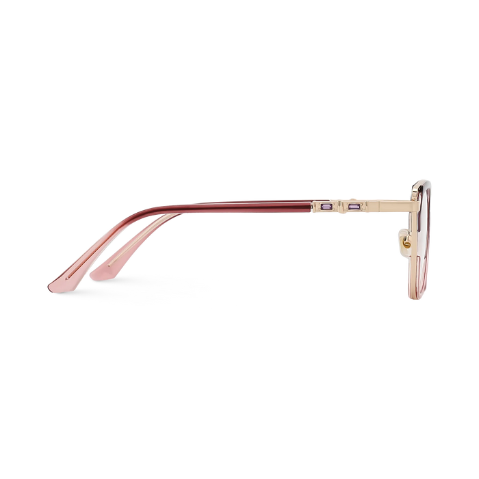 Scarlett Gold/Red Square Glasses-Side View 4