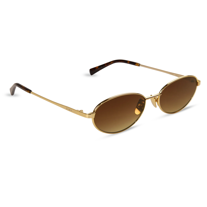 Shena gold dark tortoise brown frame brown gradient lens 4