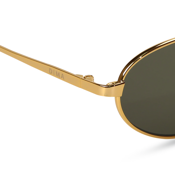 Shena gold dark tortoise brown frame green lens 4