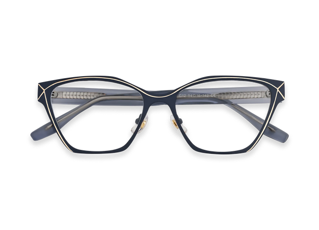 Sutton Navy Blue Square Glasses 1
