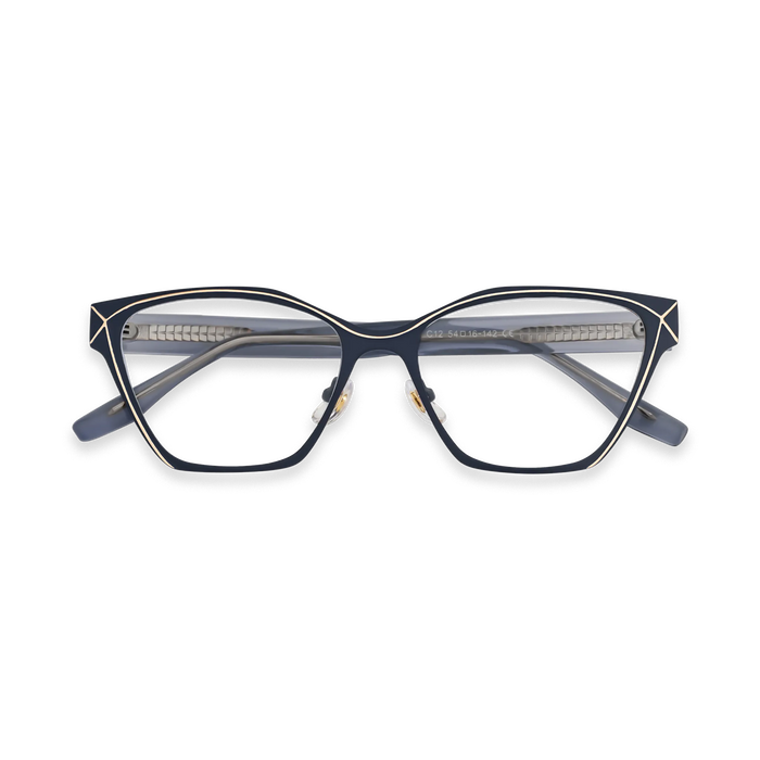 Sutton Navy Blue Square Glasses 1