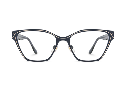 Sutton Navy Blue Square Glasses 2