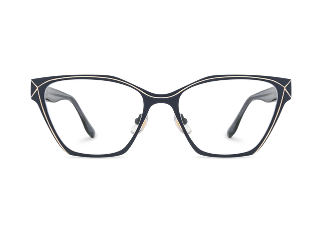 Sutton Navy Blue Square Glasses 2