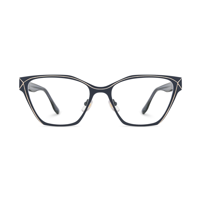 Sutton Navy Blue Square Glasses 2