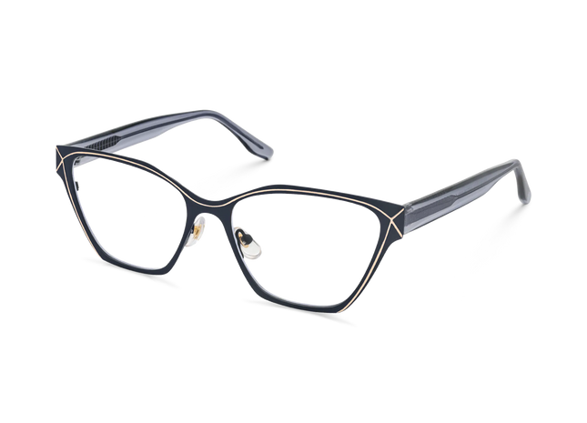Sutton Navy Blue Square Glasses 3