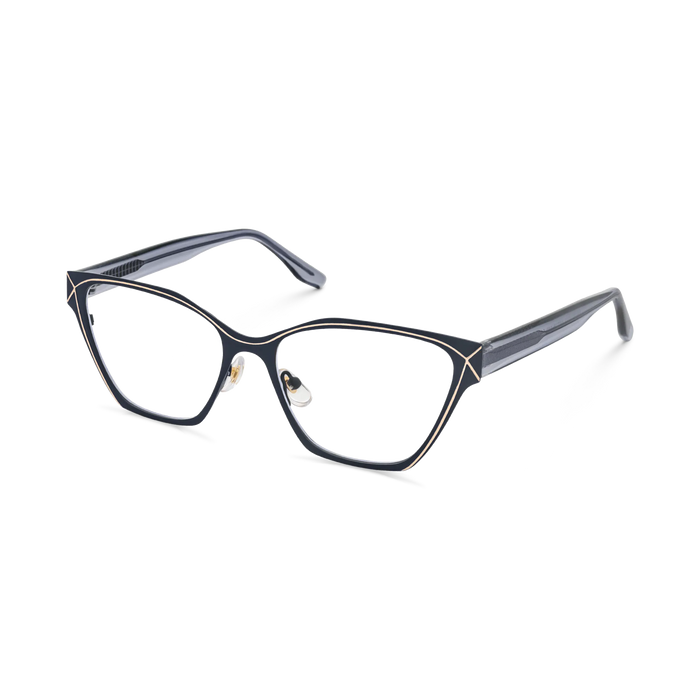 Sutton Navy Blue Square Glasses 3