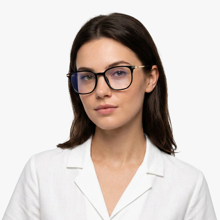 Tadeo Black/Gold Glasses Model Pic 3