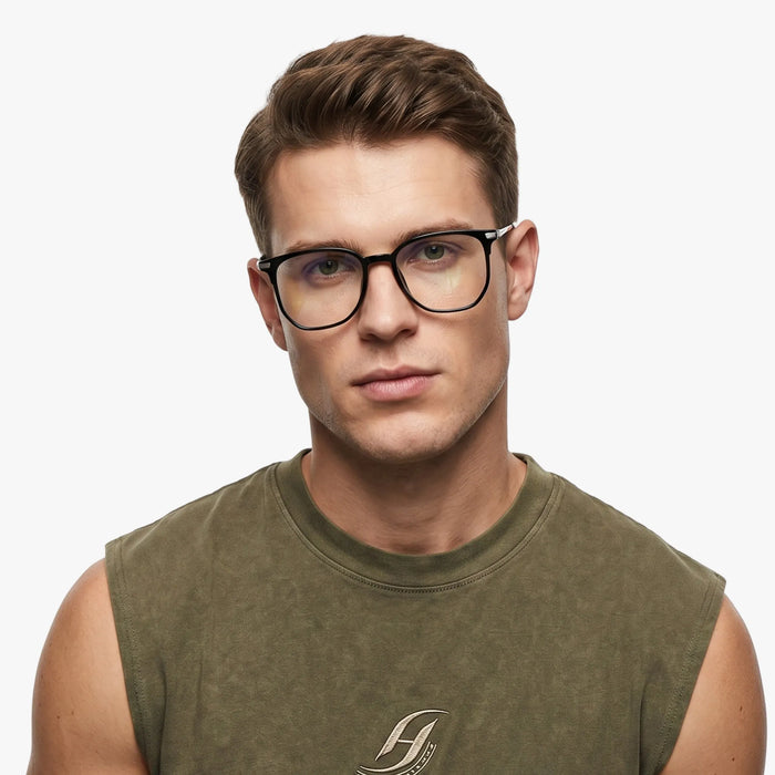 Tadeo Black/Silver Glasses Model Pic 3