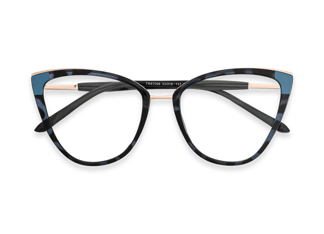 Tate Blue Women's Cat Eye Glasses 1