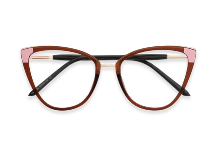 Tate Dark Brown Women's Cat Eye Glasses 1