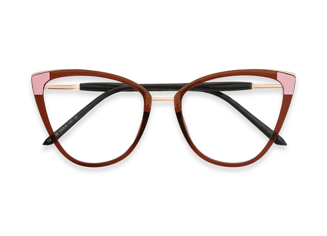Tate Dark Brown Women's Cat Eye Glasses 1