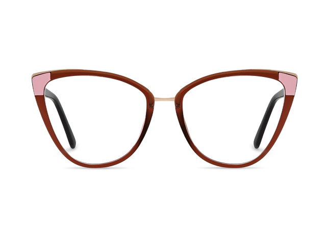 Tate Dark Brown Women's Cat Eye Glasses 2