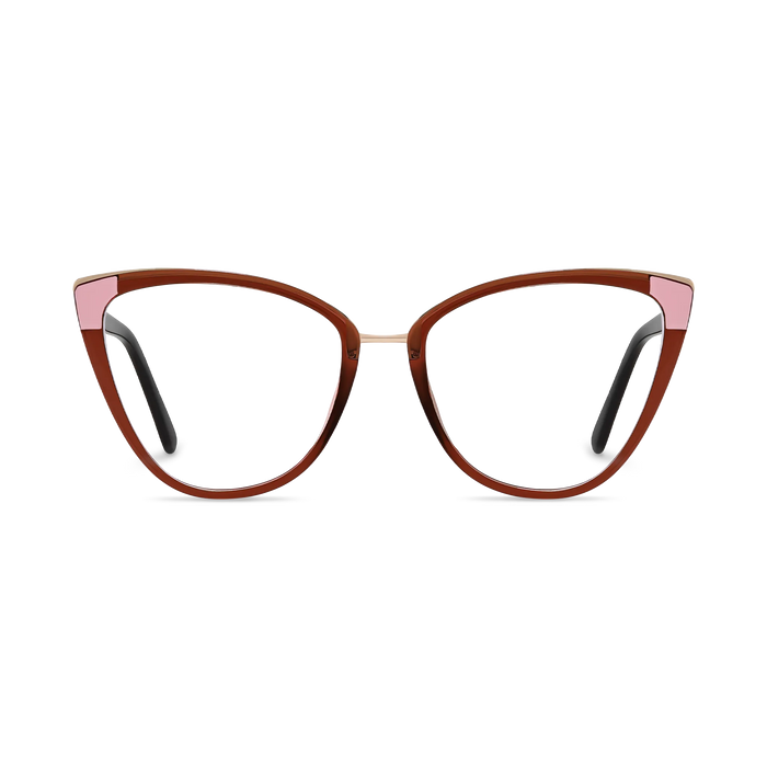 Tate Dark Brown Women's Cat Eye Glasses 2