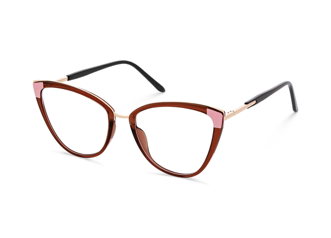 Tate Dark Brown Women's Cat Eye Glasses 3
