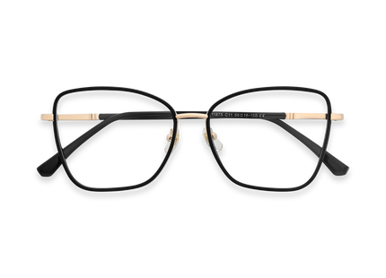 Zayden Gold/Black Square Glasses 1