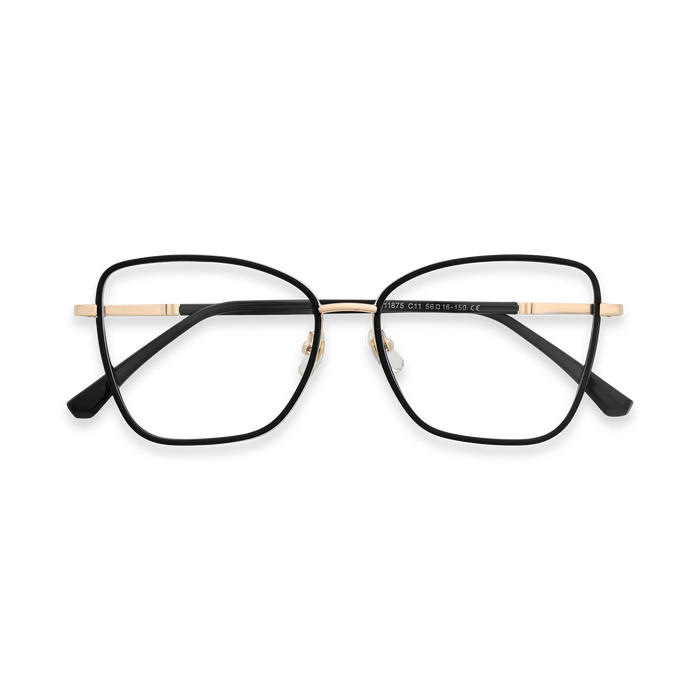 Zayden Gold/Black Square Glasses 1