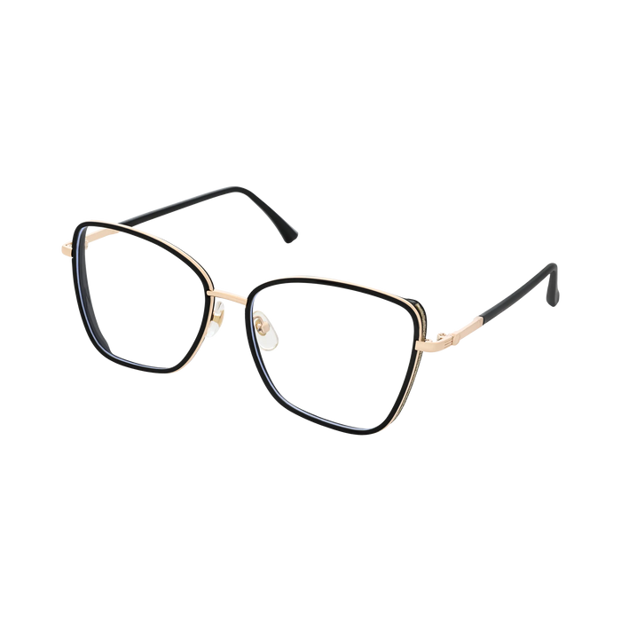 Zayden Gold/Black Square Glasses 3